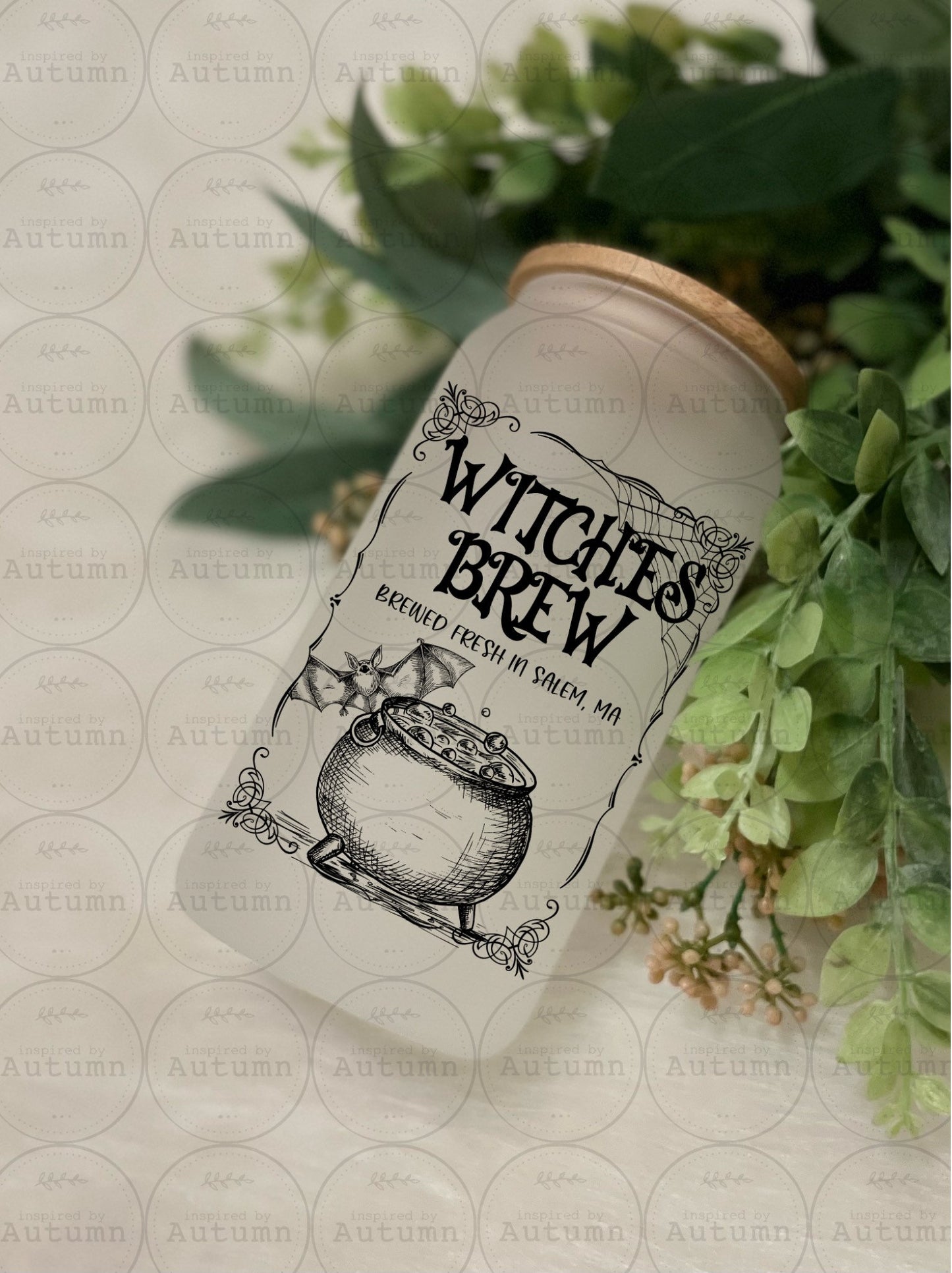 16oz Glass Can Tumbler | Witches Brew | Cauldron | Spells | Sanderson Sisters | Iced Coffee Glass