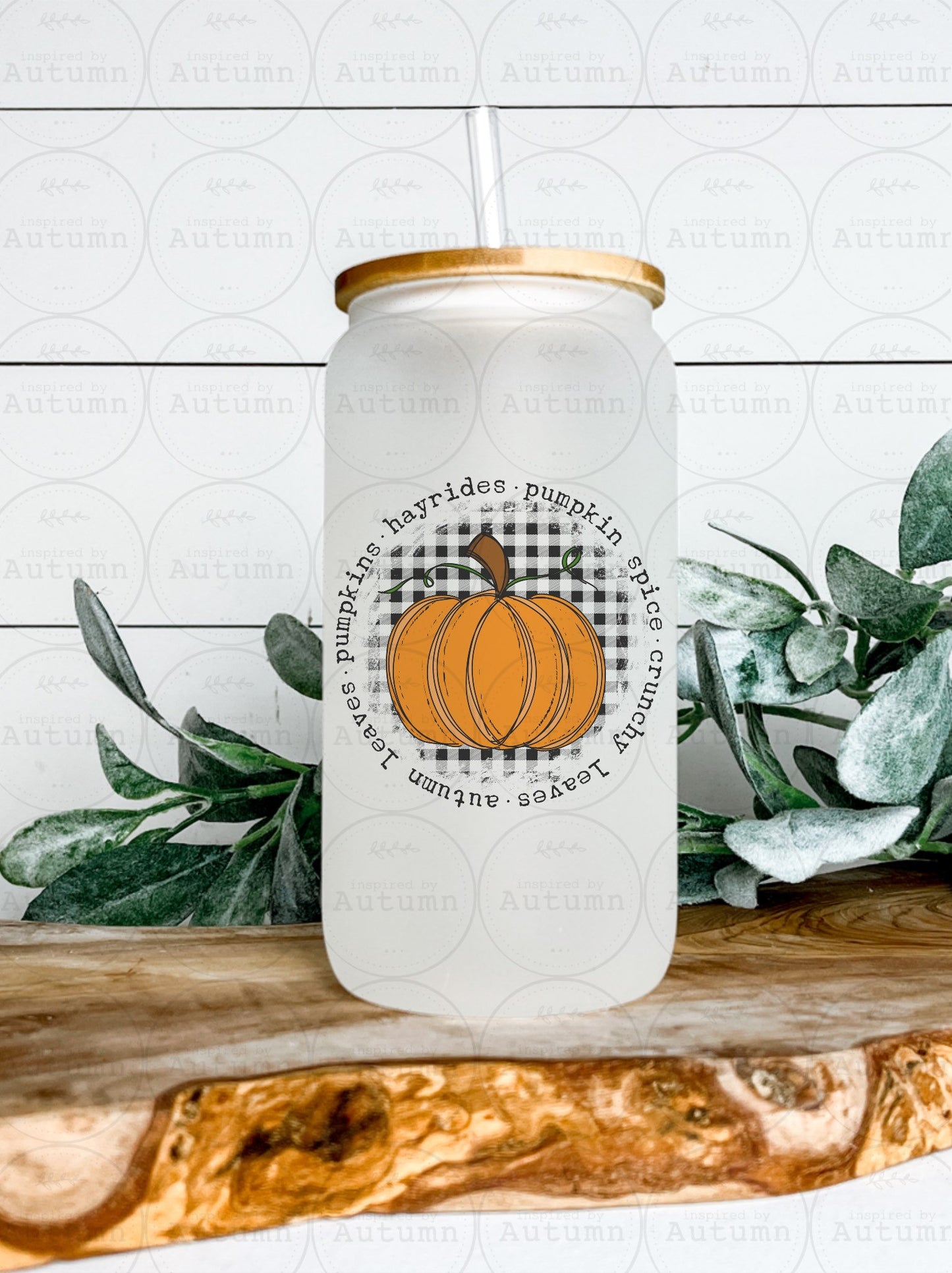 16oz Glass Can Tumbler | Pumpkin Spice Leggings Apple Cider Hayrides Leaves | Basic Bitch Season | Autumn | Fall Vibes | Iced Coffee Glass